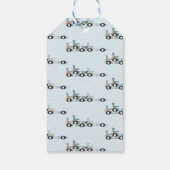 Retro Racing Cars Moon Stars Derde verjaardag Cadeaulabel (Achterkant)