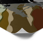 Retro Racing - groene splaatster Poster (Hoek)