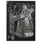 Retro Racing Oldtimer Details Grafisch Ontwerp Klembord (Achterkant)