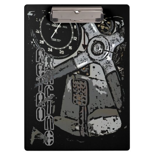 Retro Racing Oldtimer Details Grafisch Ontwerp Klembord (Voorkant)