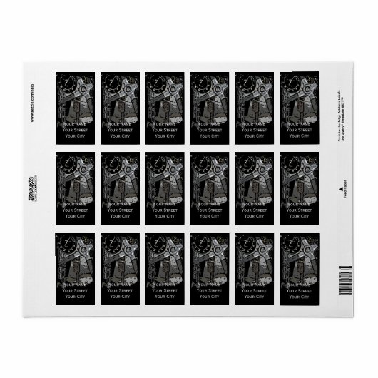 Retro Racing oldtimer — Grafisch ontwerp Etiket (Full Sheet)