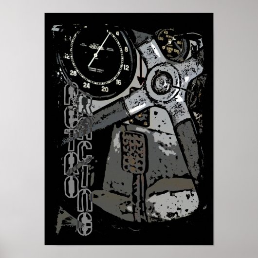 Retro Racing oldtimer — Grafisch ontwerp Poster (Voorkant)