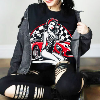 Retro Racing Pin-up T-shirt