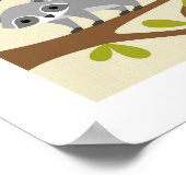 Retro Racoon Poster Print (Hoek)