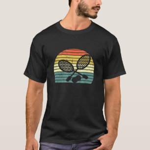 Retro Racquet Ball Coach Sport Liefde Tennis T-shirt