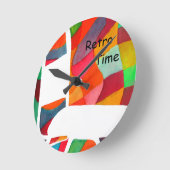 "Retro Rad" Art Wall Klock Round Ronde Klok (Hoek)