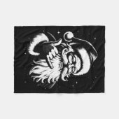Retro Rad Christmas Mele Kalikimaka Santa Shaka Ha Fleece Deken (Voorkant (Horizontaal))