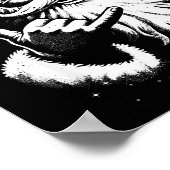 Retro Rad Christmas Mele Kalikimaka Santa Shaka Ha Poster (Hoek)