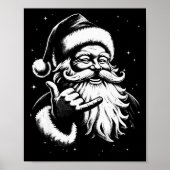 Retro Rad Christmas Mele Kalikimaka Santa Shaka Ha Poster (Voorkant)