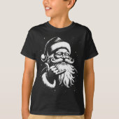 Retro Rad Christmas Mele Kalikimaka Santa Shaka Ha T-shirt (Voorkant)