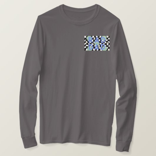 Retro "Rad Dad" Geruite en Verlichtingsbouten T-shirt (Design voorkant)