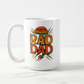 Retro Rad Dad -  zonsondergang Lightning Bolt Desi Koffiemok (Links)