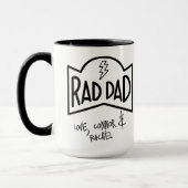 Retro Rad Papa Cadeau van Kinder foto Trendy Stijl Mok (Links)