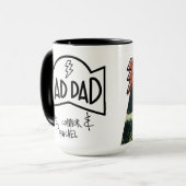 Retro Rad Papa Cadeau van Kinder foto Trendy Stijl Mok (Voorkant links)