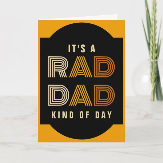 Retro Rad Papa Happy Vaderdag Bedankkaart (Voorkant)