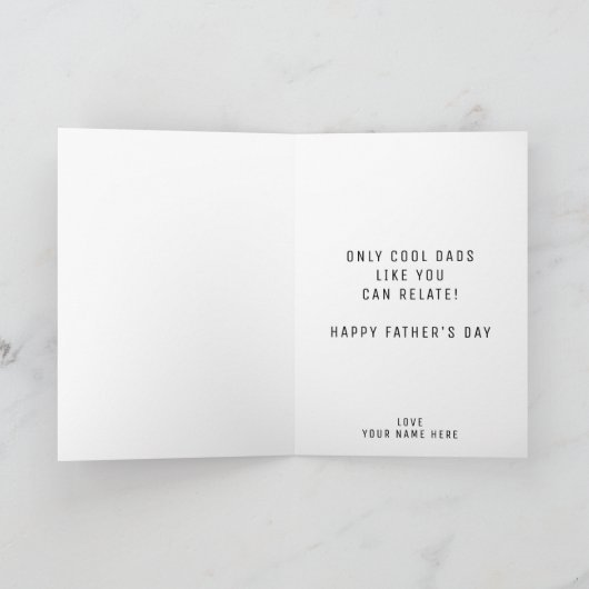 Retro Rad Papa Happy Vaderdag Bedankkaart (Binnen)