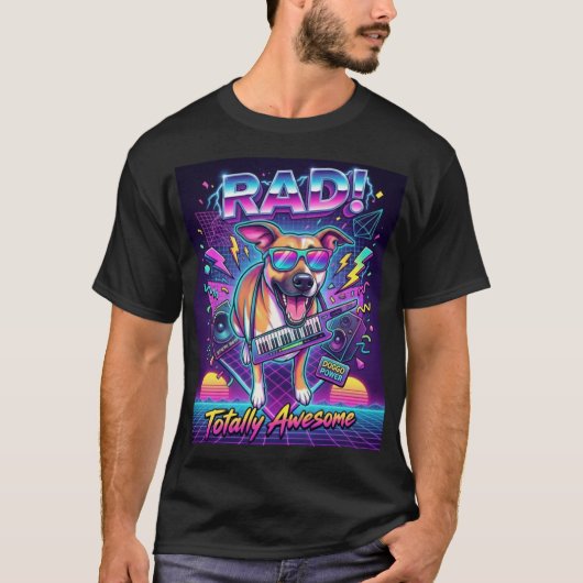 retro radde hond t-shirt (Voorkant)