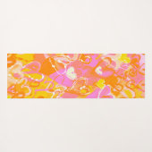 Retro Radiance: geel Sinaasappel & roze graffiti Yogamat (Achterkant (horizontaal))