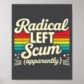 Retro Radical Left S Apparently Litical Sarcastic  Poster (Voorkant)
