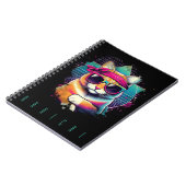 Retro Radicale Kat met Bandana en Zonnebril Notitieboek (Linkerzijde)