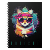 Retro Radicale Kat met Bandana en Zonnebril Notitieboek (Voorkant)