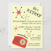 Retro Radio Birthday Uitnodiging (Voorkant)