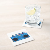 Retro Radio Boombox Kartonnen Onderzetters (Insitu)