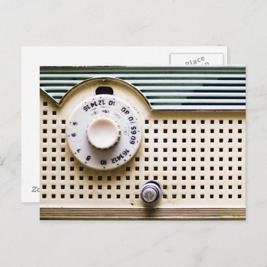 Retro radio briefkaart (Voorkant / Achterkant)