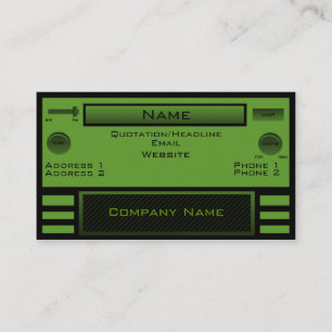 Retro Radio Groen Visitekaartje, Visitekaartje