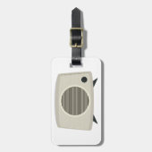 Retro  radio Mid-Century Modern Audio Bagagelabel (Voorkant verticaal)