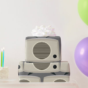 Retro  radio Mid-Century Modern Audio Cadeaupapier