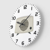 Retro  radio Mid-Century Modern Audio Grote Klok (Hoek)