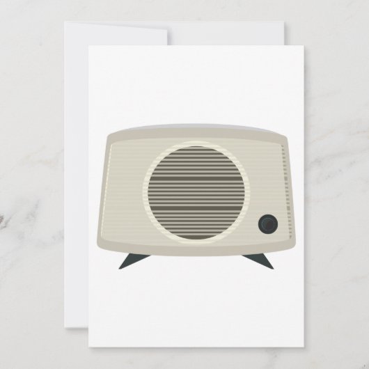 Retro  radio Mid-Century Modern Audio Kaart (Voorkant)