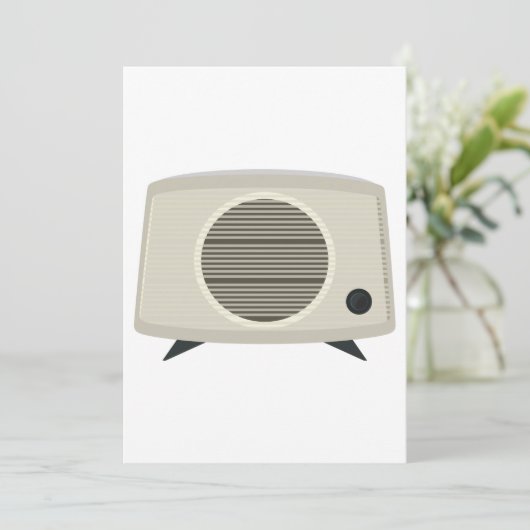 Retro radio Mid-Century Modern Audio Kaart (Staand voorkant)