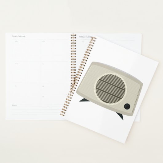 Retro radio Mid-Century Modern Audio Planner (Display)