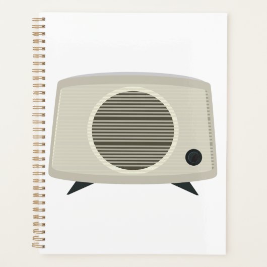 Retro radio Mid-Century Modern Audio Planner (Voorkant)