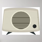 Retro  radio Mid-Century Modern Audio Poster (Voorkant)