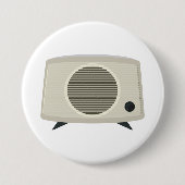 Retro  radio Mid-Century Modern Audio Ronde Button 7,6 Cm (Voorkant)