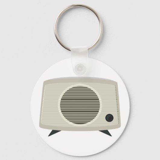 Retro  radio Mid-Century Modern Audio Sleutelhanger (Achterkant)