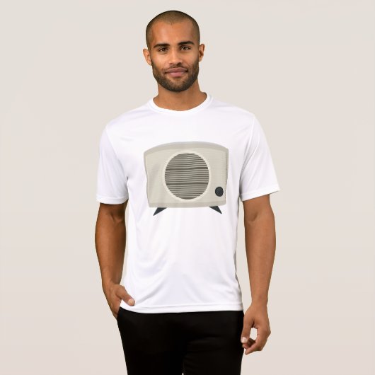 Retro radio Mid-Century Modern Audio T-shirt (Voorkant volledig)