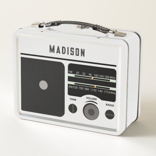 Retro Radio Persoonlijke Naam (Achterkant)