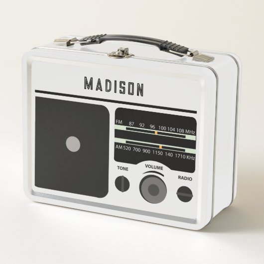  Retro Radio Persoonlijke Naam (Voorkant)