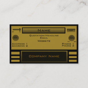 Retro Radio Visitekaartje, Gold Visitekaartje