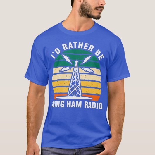 Retro radioamateurradiooperator t-shirt (Voorkant)