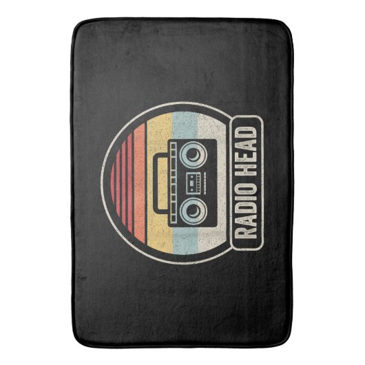 Retro  radiokop badmat (Voorkant Verticaal)