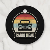 Retro radiokop bedankjes labels (Achterkant)