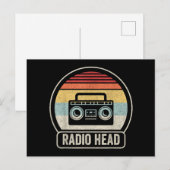 Retro  radiokop briefkaart (Voorkant / Achterkant)