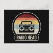Retro  radiokop briefkaart (Voorkant)