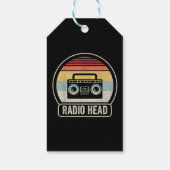 Retro  radiokop cadeaulabel (Achterkant)