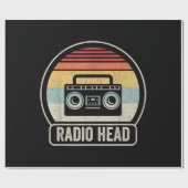 Retro radiokop cadeaupapier (Vlak)